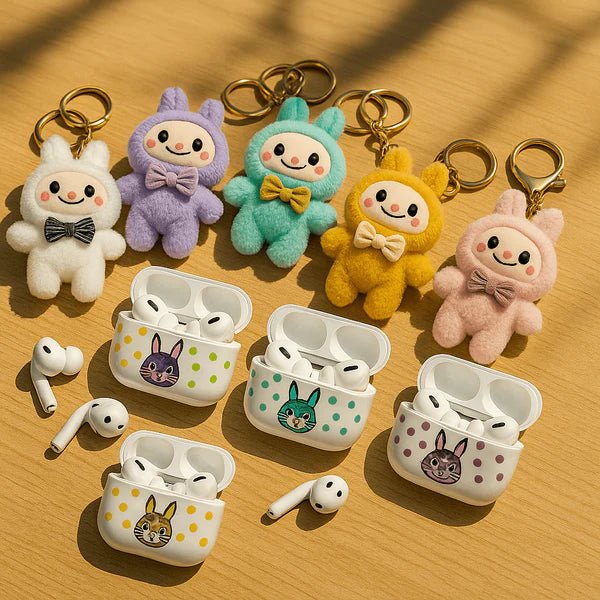 Labubu - Wireless Earbuds with Plush Keychain Set - Echo Bloom